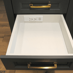 Docking Drawer Blade In-Drawer Outlet with 2 15-amp AC outlet and 65W USB-C Port, White Alt 1 - Image