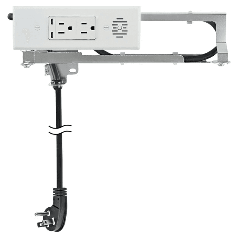 Docking Drawer Blade In-Drawer Outlet with 2 15-amp AC outlet and 65W USB-C Port, White Main - Image