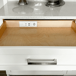 Docking Drawer Blade In-Drawer Outlet with 2 30W USB-C/USB-A Port, White Alt 1 - Image