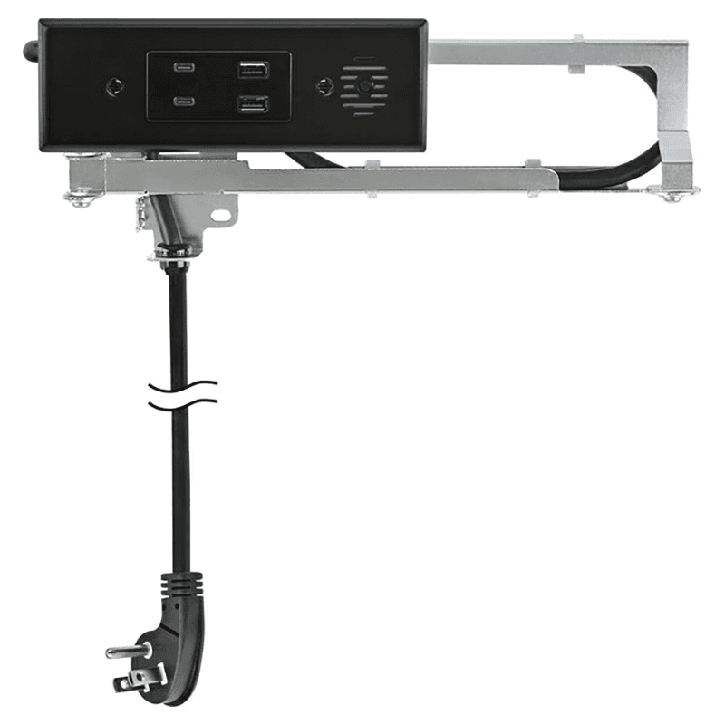 Docking Drawer Blade In-Drawer Outlet with 2 30W USB-C/USB-A Port, Black Main - Image