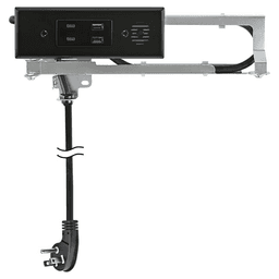 Docking Drawer Blade In-Drawer Outlet with 2 30W USB-C/USB-A Port, Black Main - Image