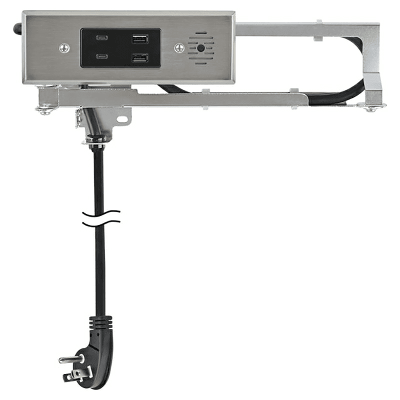 Docking Drawer Blade In-Drawer Outlet with 2 30W USB-C/USB-A Port, Stainless Steel Main - Image