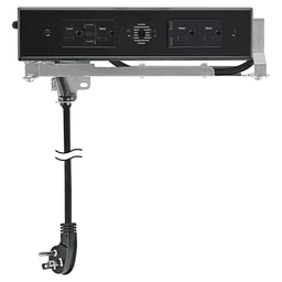 Docking Drawer Blade Duo In-Drawer Outlet with 4 15-amp AC Outlet and 2 65W USB-C/USB-A Port, Black Main - Image