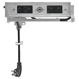 Docking Drawer Blade Duo In-Drawer Outlet with 4 15-amp AC Outlet and 2 65W USB-C/USB-A Port, Stainless Steel Main - Image