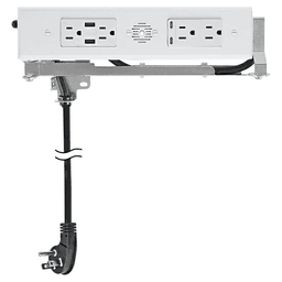 Docking Drawer Blade Duo In-Drawer Outlet with 4 15-amp AC Outlet and 2 65W USB-C/USB-A Port, White Main - Image