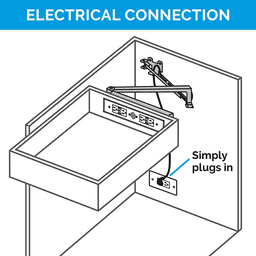 Docking Drawer Blade Duo In-Drawer Outlet with 2 15-amp AC outlets, 2 USB-C PD and 4 USB-A ports, Black - Alt Image 1