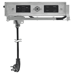 Docking Drawer Blade Duo In-Drawer Outlet with 2 15-amp AC Outlet and 4 30W USB-C/2 USB-A Port, Stainless Steel Main - Image