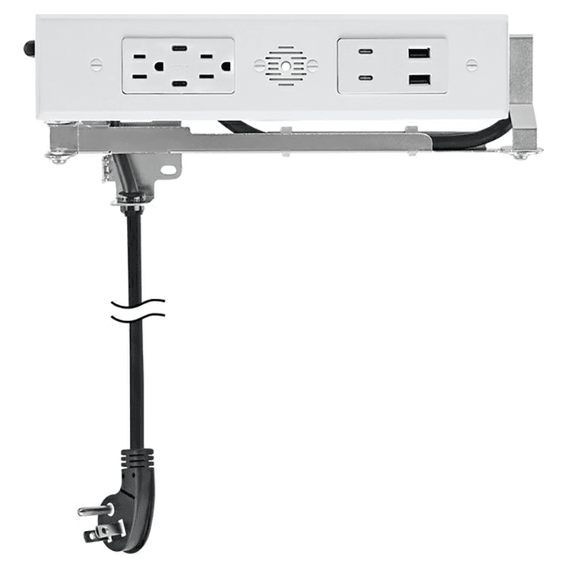 Docking Drawer Blade Duo In-Drawer Outlet with 2 15-amp AC Outlet and 4 30W USB-C/2 USB-A Port, White Main - Image