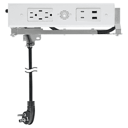 Docking Drawer Blade Duo In-Drawer Outlet with 2 15-amp AC Outlet and 4 30W USB-C/2 USB-A Port, White Main - Image