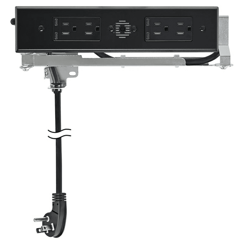 Docking Drawer Blade Duo In-Drawer Outlet with 4 15-amp AC Outlet and 4 65W USB-C Port, Black Main - Image