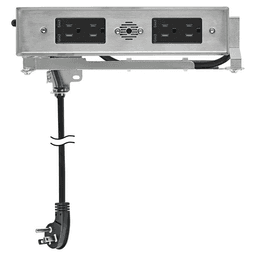 Docking Drawer Blade Duo In-Drawer Outlet with 4 15-amp AC Outlet and 4 65W USB-C Port, Stainless Steel Main - Image