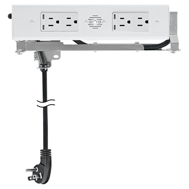Docking Drawer Blade Duo In-Drawer Outlet with 4 15-amp AC Outlet and 4 65W USB-C Port, White Main - Image