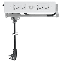 Docking Drawer Blade Duo In-Drawer Outlet with 4 15-amp AC Outlet and 4 65W USB-C Port, White Main - Image