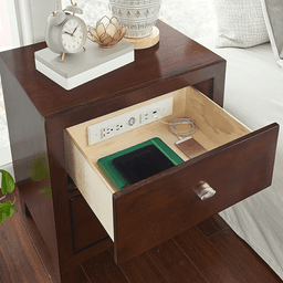 Docking Drawer Blade Duo In-Drawer Outlet with 2 15-amp AC Outlet and 2 65W USB-C/2 30W USB-C/USB-A Port, White Alt 3 - Image