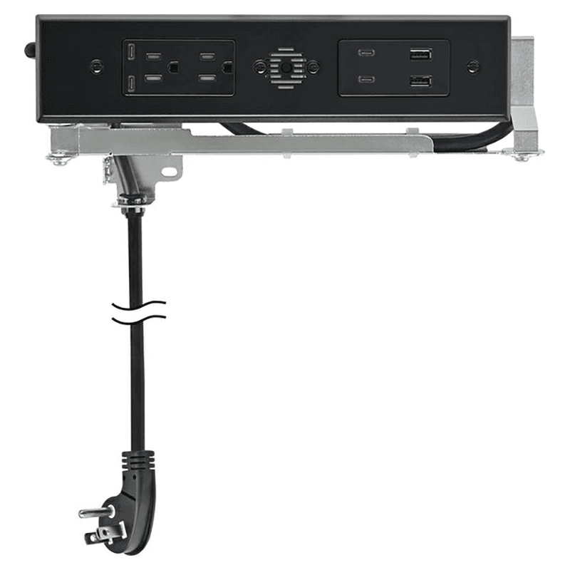 Docking Drawer Blade Duo In-Drawer Outlet with 2 15-amp AC Outlet and 2 65W USB-C/2 30W USB-C/USB-A Port, Black Main - Image