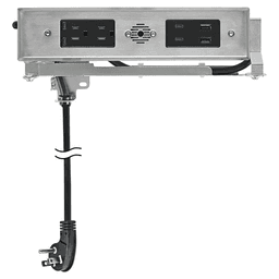 Docking Drawer Blade Duo In-Drawer Outlet with 2 15-amp AC Outlet and 2 65W USB-C/2 30W USB-C/USB-A Port, Stainless Steel Main - Image
