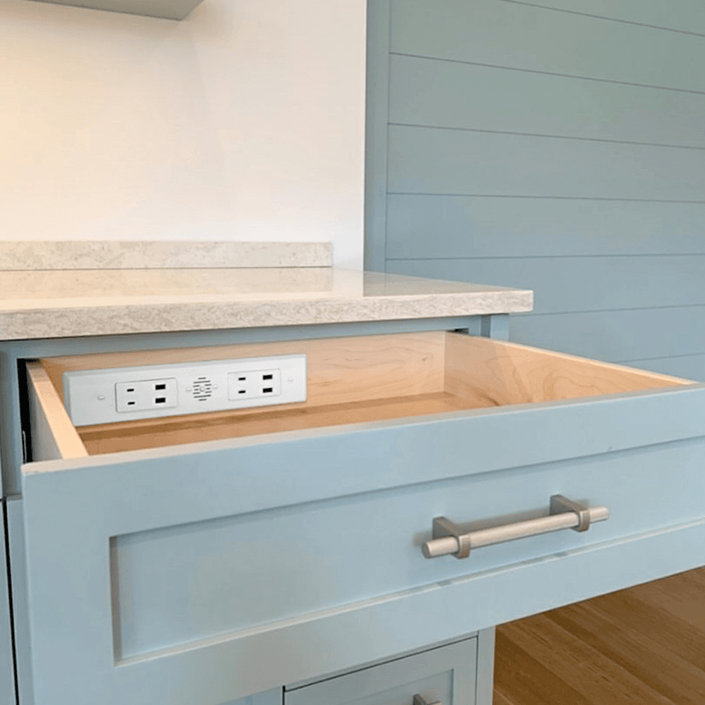 Docking Drawer Blade Duo In-Drawer Outlet with 4 30W USB-C/USB-A Port, White Alt 1 - Image