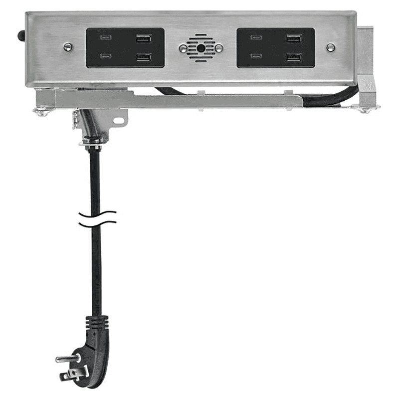 Docking Drawer Blade Duo In-Drawer Outlet with 4 30W USB-C/USB-A Port, Stainless Steel Main - Image