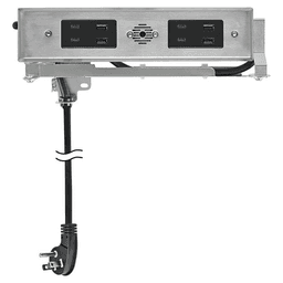 Docking Drawer Blade Duo In-Drawer Outlet with 4 30W USB-C/USB-A Port, Stainless Steel Main - Image