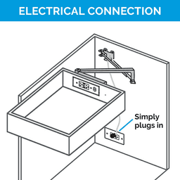 Docking Drawer Blade In-Drawer Outlet with 2 20-amp AC Outlet and 2 65W USB-C Port, White Alt 3 - Image