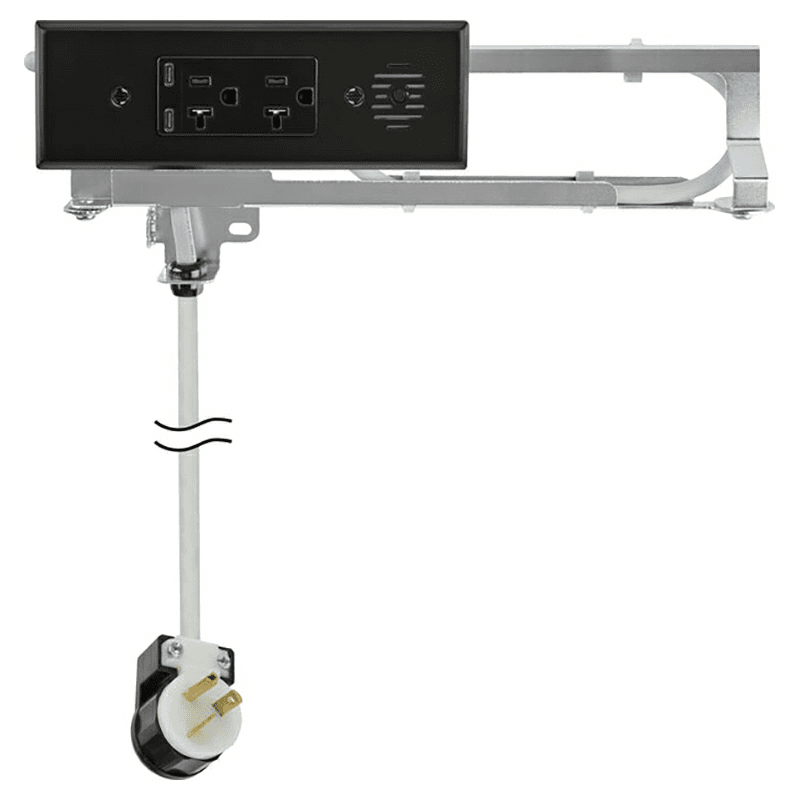 Docking Drawer Blade In-Drawer Outlet with 2 20-amp AC Outlet and 2 65W USB-C Port, Black Main - Image