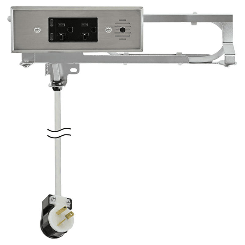 Docking Drawer Blade In-Drawer Outlet with 2 20-amp AC Outlet and 2 65W USB-C Port, Stainless Steel Main - Image