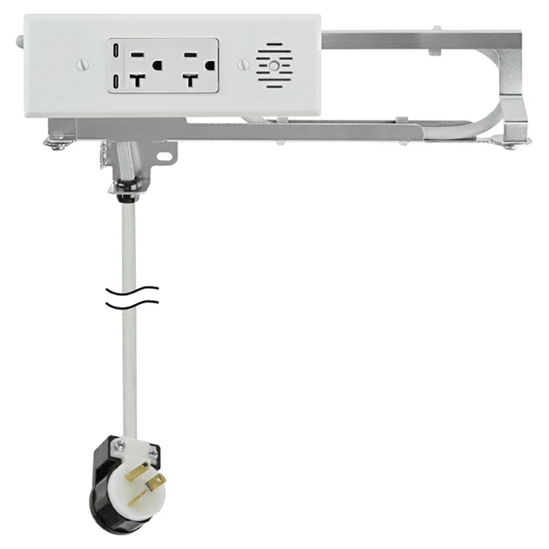 Docking Drawer Blade In-Drawer Outlet with 2 20-amp AC Outlet and 2 65W USB-C Port, White Main - Image