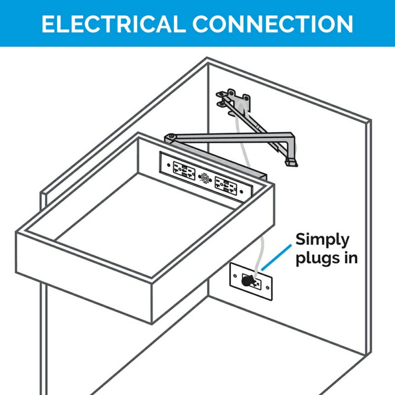 Docking Drawer Blade Duo In-Drawer Outlet with 4 20-amp AC Outlet and 4 65W USB-C Port, Black Alt 2 - Image
