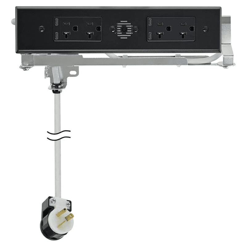 Docking Drawer Blade Duo In-Drawer Outlet with 4 20-amp AC Outlet and 4 65W USB-C Port, Black Main - Image