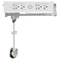 Docking Drawer Blade Duo In-Drawer Outlet with 4 20-amp AC Outlet and 4 65W USB-C Port, White Main - Image