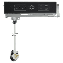 Docking Drawer Blade Duo In-Drawer Outlet with 2 20-amp AC Outlet and 2 65W USB-C/30W USB-C/USB-A Port, Black Main - Image
