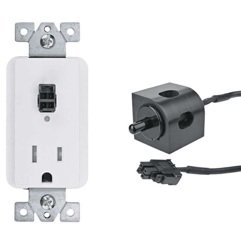 Docking Drawer 15-amp Safety Interlock Outlet with Corner Mount Black Limit Switch Turns OFF Power Main - Image