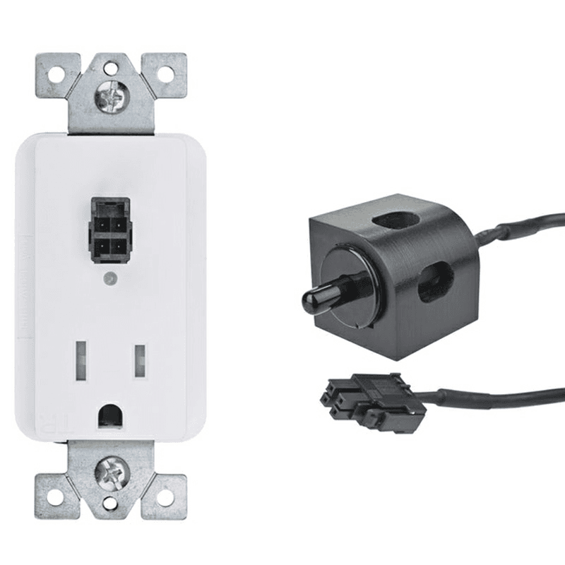 Docking Drawer 15-amp Safety Interlock Outlet with Corner Mount Black Limit Switch Turns ON Power Main - Image