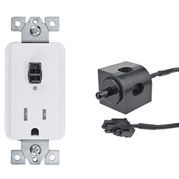 Docking Drawer 15-amp Safety Interlock Outlet with Corner Mount Black Limit Switch Turns ON Power Main - Image