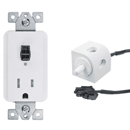 Docking Drawer 15-amp Safety Interlock Outlet with Corner Mount White Limit Switch Turns ON Power Main - Image