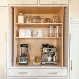 Docking Drawer 15 amp Safety Interlock Outlet for Appliance Garages with Magnetic Switch (Normally Open) - LifeStyle Image