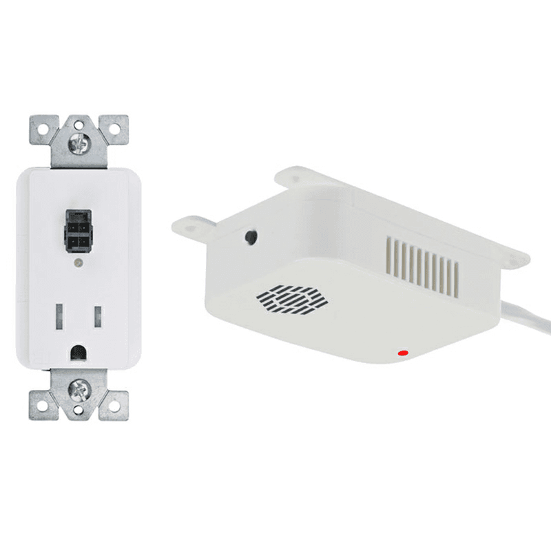 Docking Drawer 15-amp Fire Guard Outlet, White Main - Image