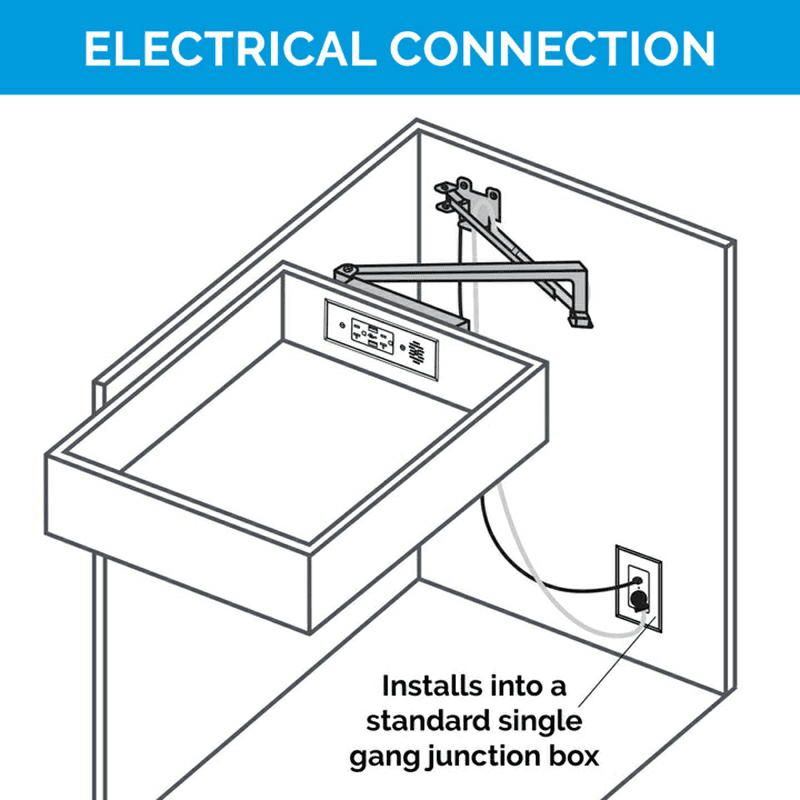 Docking Drawer 20-amp Safety Interlock Outlet with Blade Limit Switch, White Alt 7 - Image