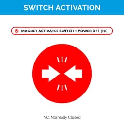 Docking Drawer 20 amp Safety Interlock Outlet for Appliance Garages with Magnetic Switch (Normally Closed) - Feature 2 Image