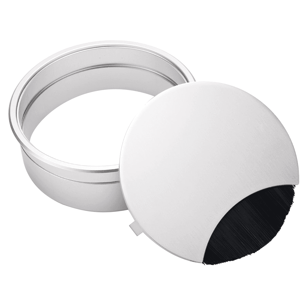 ABG3 Desk Grommet Set with Radiused Brush Oval Cord Slot