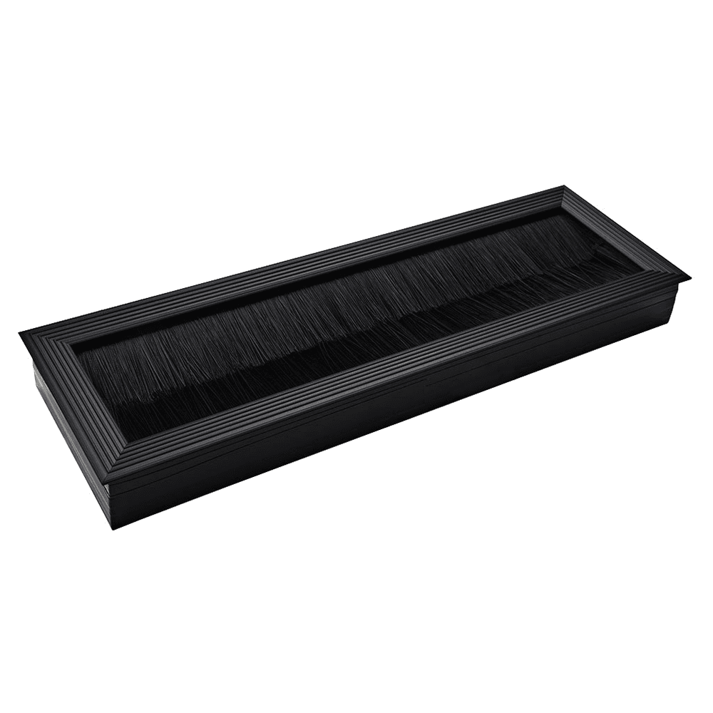 1'''' Brush Extrusion Kit in Matte Black for Broadcast Studios and Conference Tables