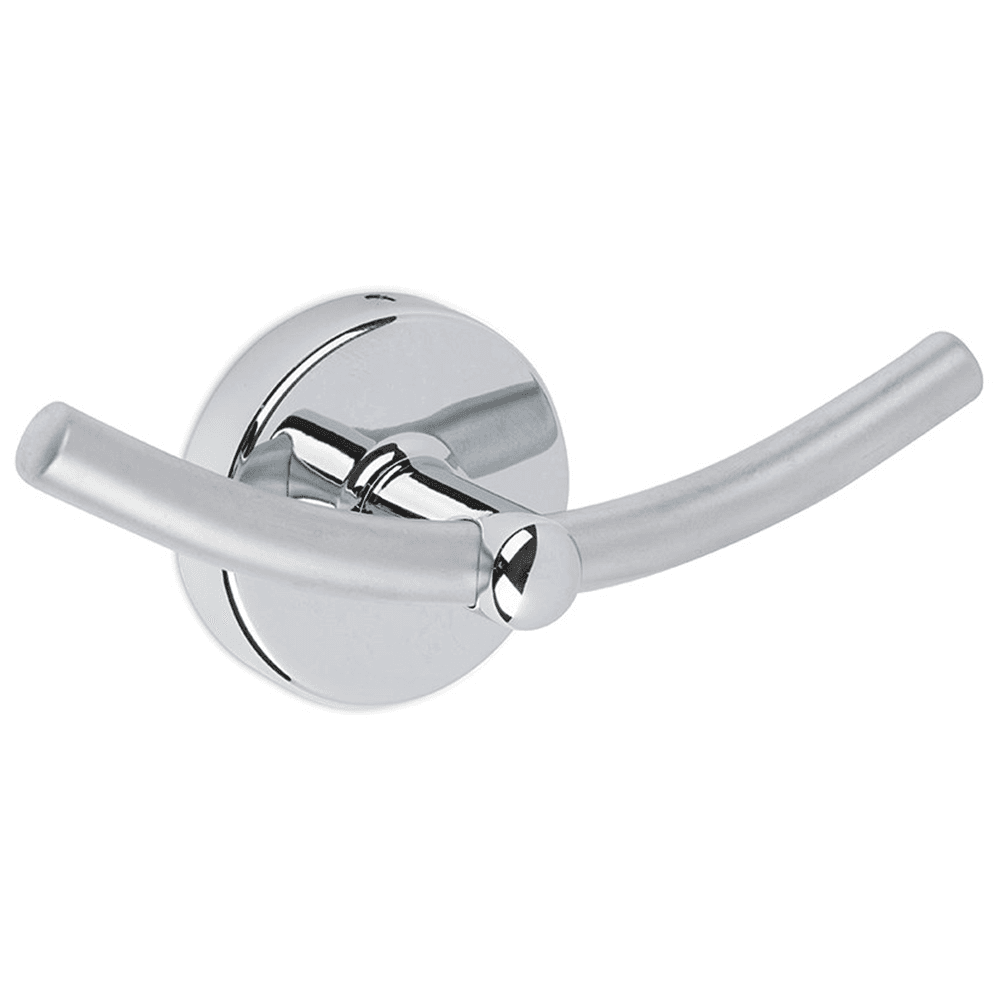 CH11 Longhorn Coat Hook, Satin Chrome - Metal coat hook with unique longhorn design in satin chrome finish.