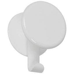 CH2 double disc coat hook in glossy white finish for hanging coats