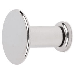 Polished stainless steel CH23 button coat hook for traditional or contemporary designs