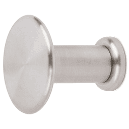 CH23 Button Coat Hook Satin Stainless Steel