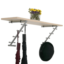 Save Wall and Floor Space with CH45 Combination Metal Hook/Shelving System