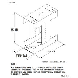 Universal CPU Holder Greige - Suspended Computer Mount