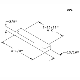 Polished Chrome Drawer Pull by Doug Mockett And Company Inc