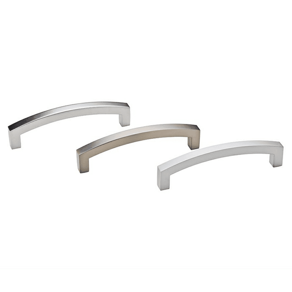 Intriguing design of square and round merged drawer pull by Doug Mockett And Company Inc