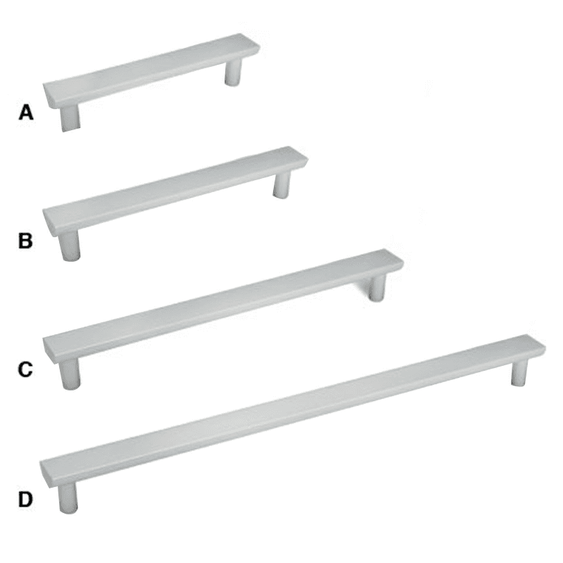 Satin Aluminum Drawer Pull with Radiussed Grip and Smooth Flat Face